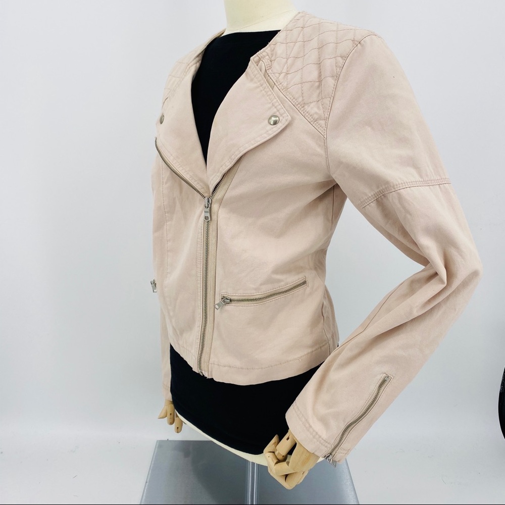 NWT Gap Pink Denim Zip Jean Jacket - Picture 3 of 6